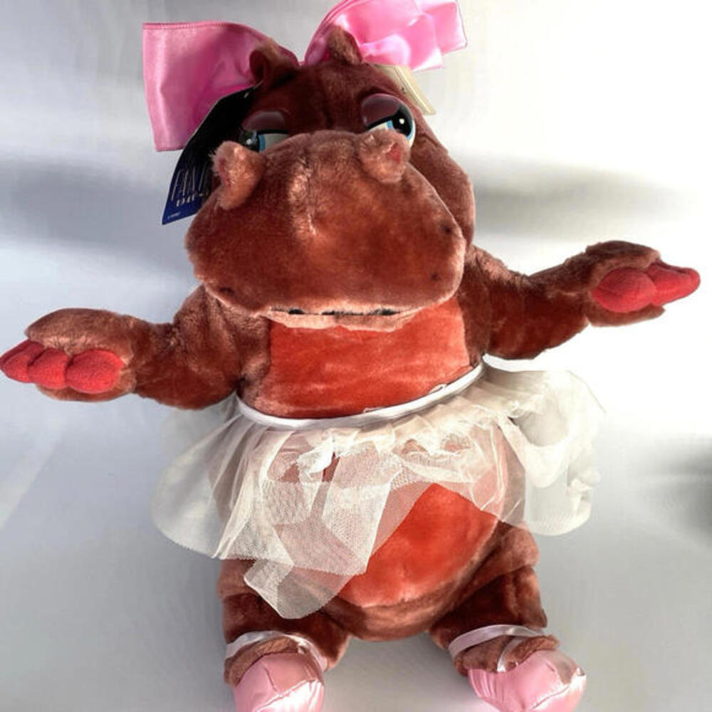 Vintage Walt Disney World Fantasia Hyacinth Hippo Ballerina Plush 15" with Tags